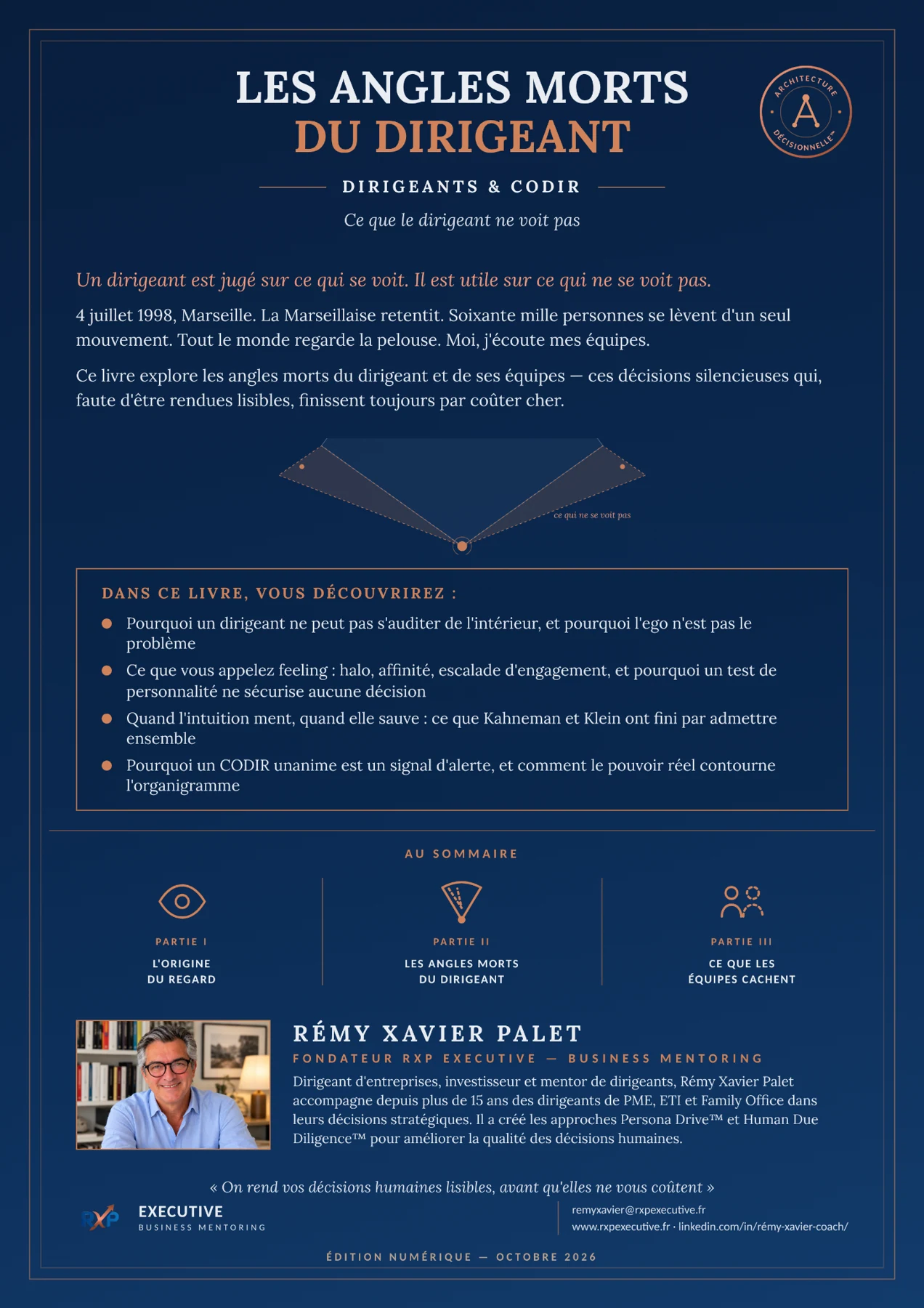 Quatrième de couverture de Les Angles morts du dirigeant