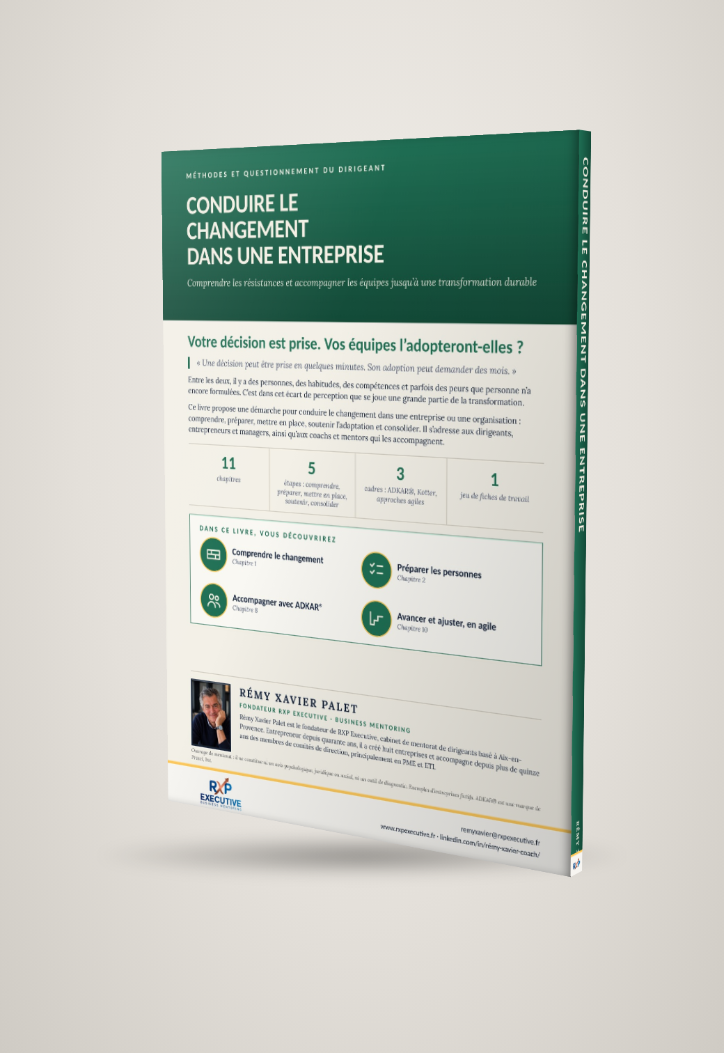 Mockup quatrième de couverture de Conduire le changement dans une entreprise