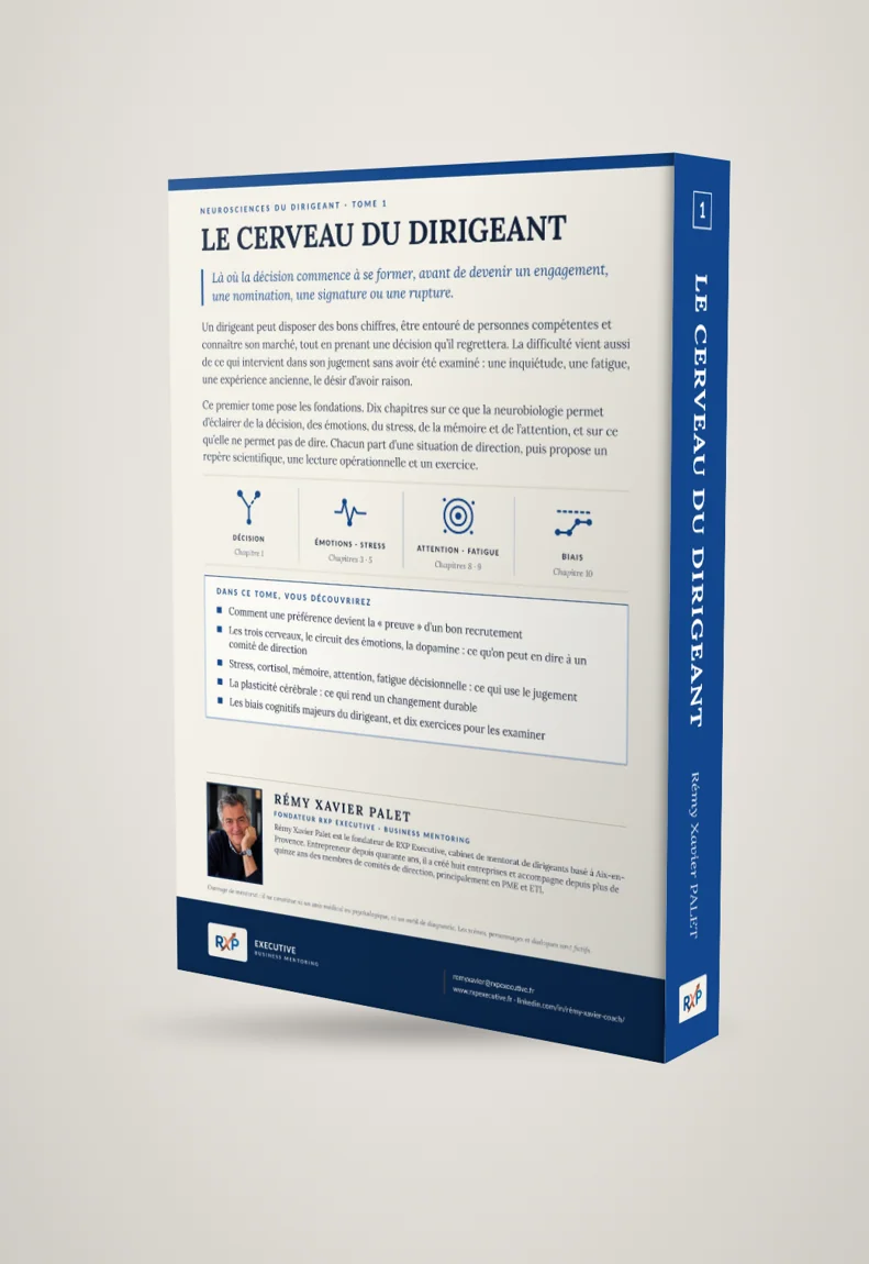 Mockup quatrième de couverture — Neurosciences du dirigeant, tome 1