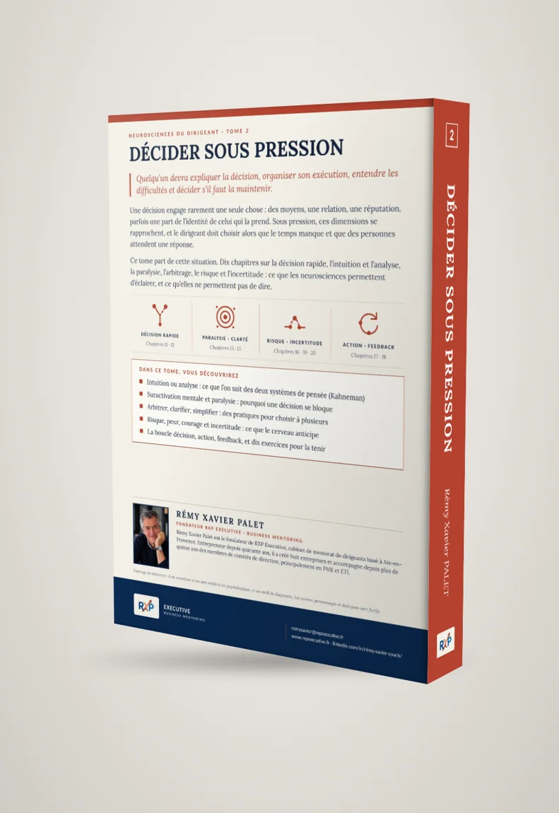Mockup quatrième de couverture — Neurosciences du dirigeant, tome 2