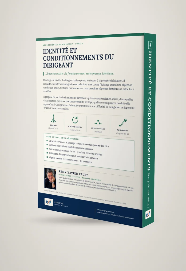 Mockup quatrième de couverture — Neurosciences du dirigeant, tome 4