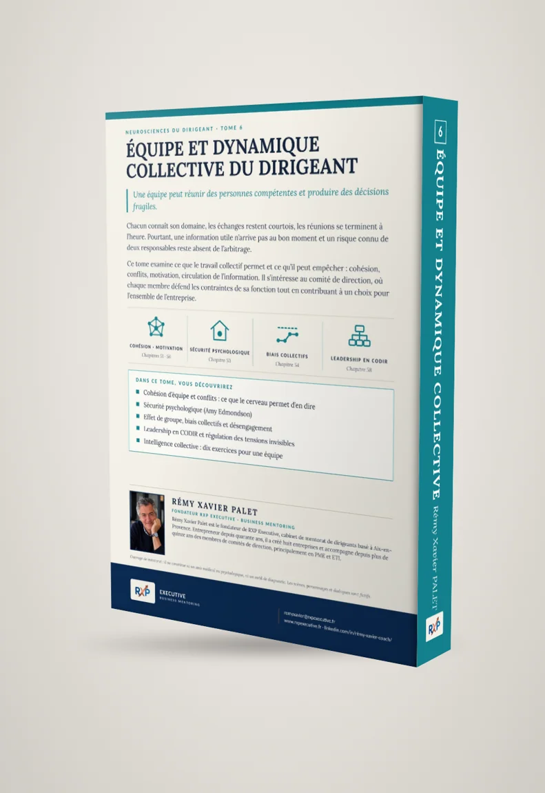 Mockup quatrième de couverture — Neurosciences du dirigeant, tome 6