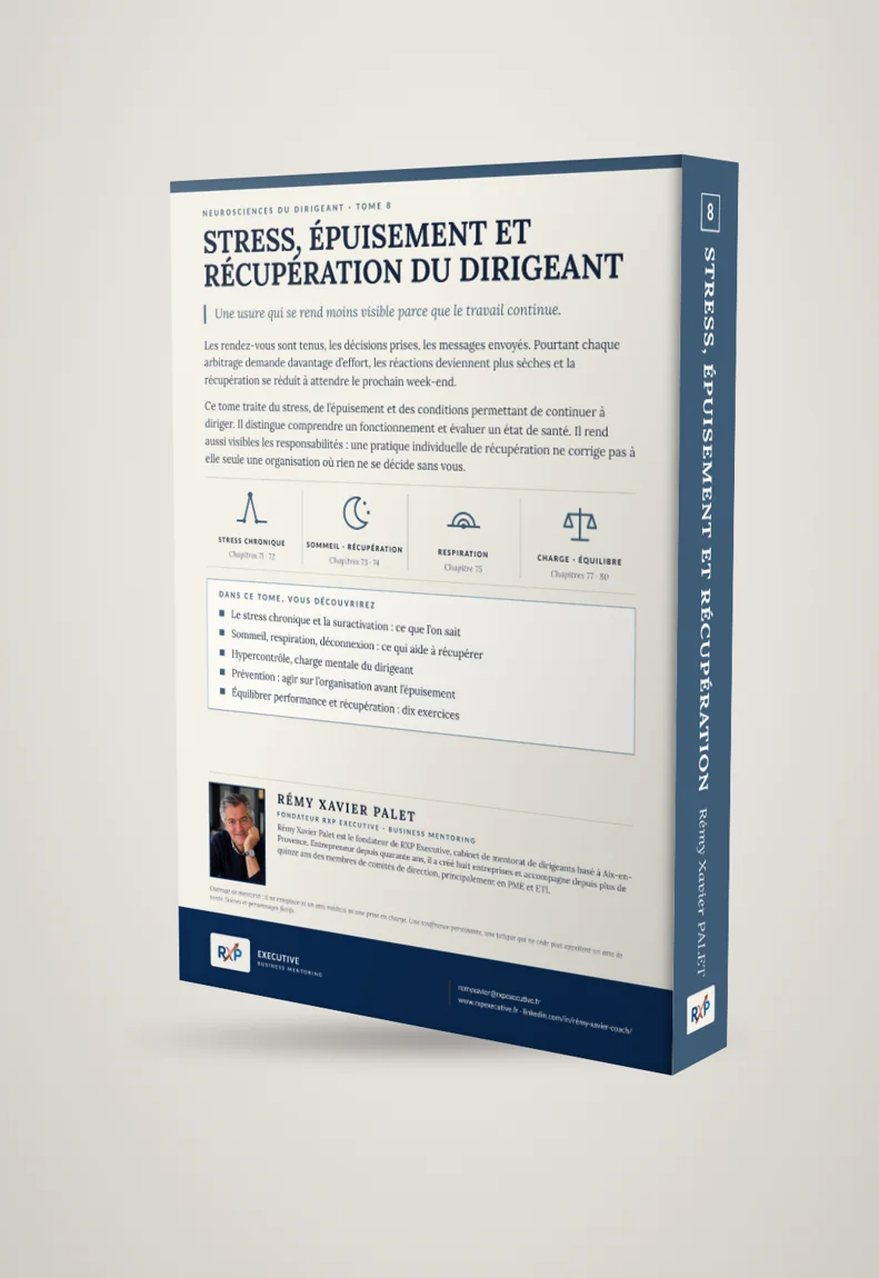 Mockup quatrième de couverture — Neurosciences du dirigeant, tome 8