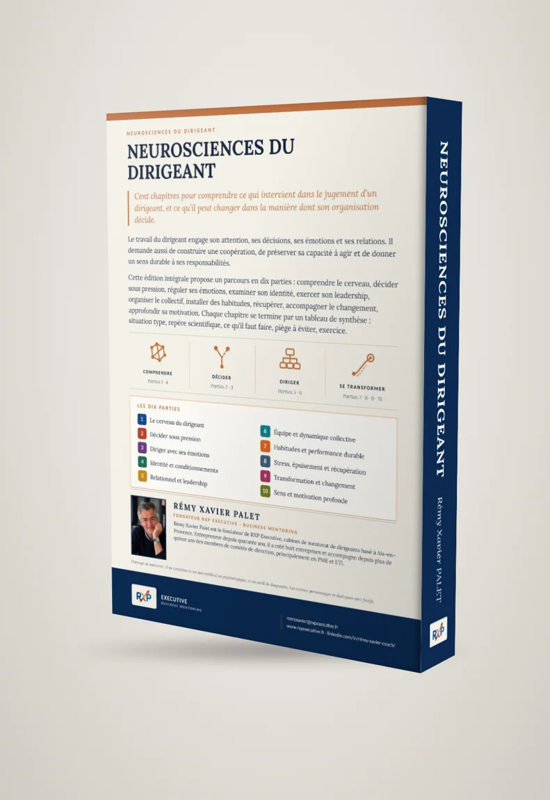Mockup quatrième de couverture — Neurosciences du dirigeant, intégrale
