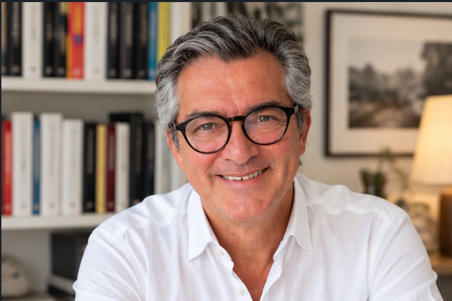 Rémy Xavier Palet, portrait original en chemise blanche